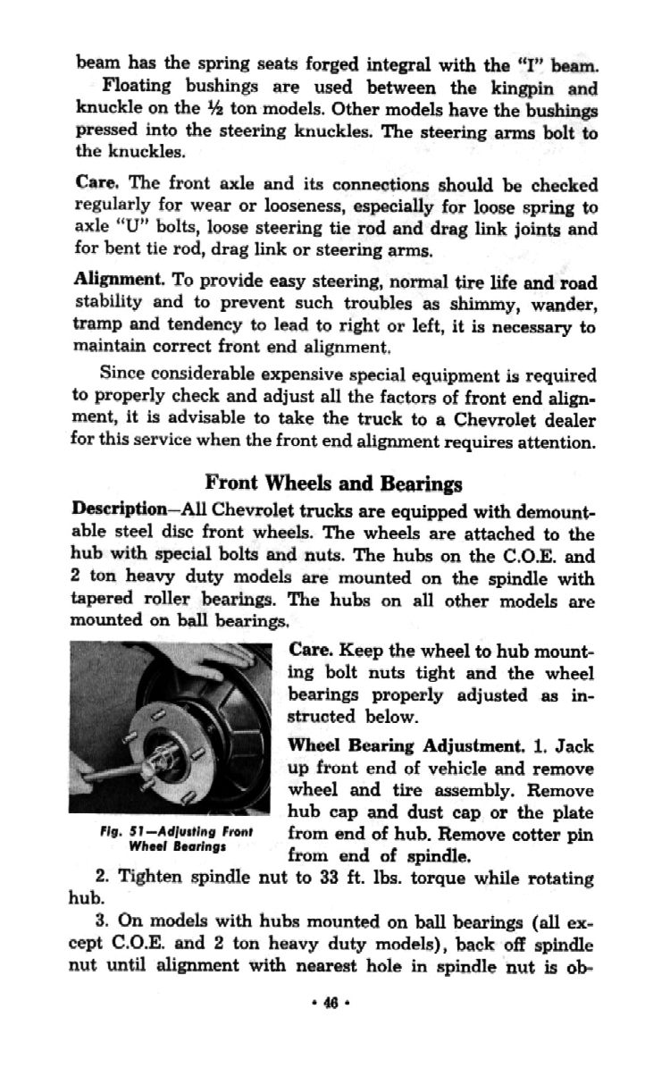1954 Chevrolet Trucks Operators Manual Page 30